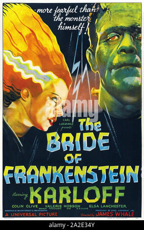 La sposa di Frankenstein 1935 Universal Pictures film con Boris Karloff e Valerie Hobson Foto Stock