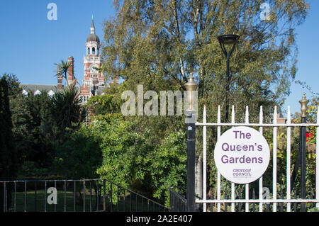 Croydon consiglio di clock tower building Foto Stock