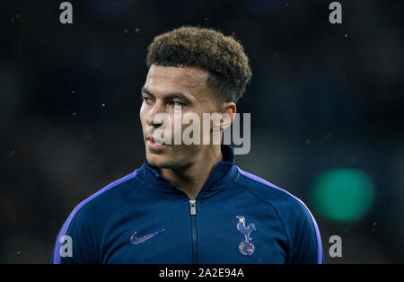 Londra, Regno Unito. 01 ott 2019. Il dele Alli di speroni prima della UEFA Champions League match di gruppo tra Tottenham Hotspur e Bayern Monaco allo Stadio di Wembley a Londra, Inghilterra il 1 ottobre 2019. Foto di Andy Rowland. Credito: prime immagini multimediali/Alamy Live News Foto Stock