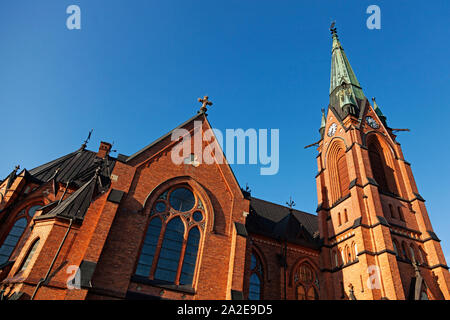 Una parte della città di Umea chiesa, una chiesa costruita nel nuovo stile gotico Foto Stock