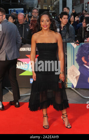 Rosalind Eleazaro, la storia personale di David Copperfield - Serata di Apertura del BFI London Film Festival, Leicester Square, Londra, UK, 02 Ottobre Foto Stock