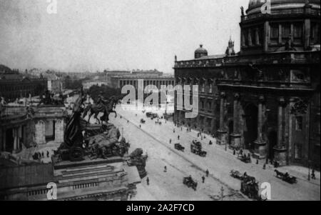 Imperatore Guglielmo memorial, Berlin 1900 (2). Foto Stock