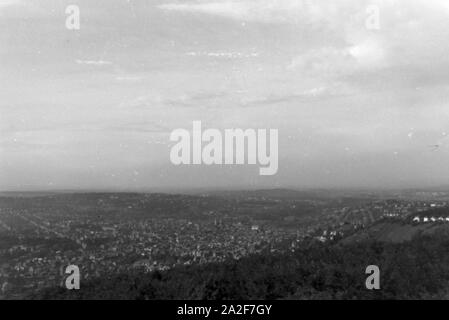 Blick über Stuttgart, Deutschland 1930er Jahre. Vista su Stoccarda, Germania 1930s. Foto Stock