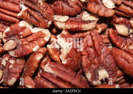 Primo piano di Shelled Pecans Foto Stock