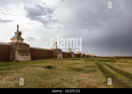 Impressioni della bella umana paesaggio libero del nord della Mongolia Foto Stock