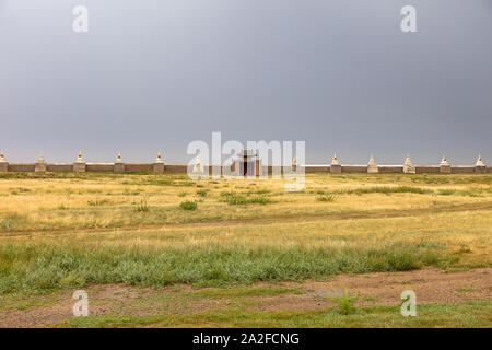 Impressioni della bella umana paesaggio libero del nord della Mongolia Foto Stock