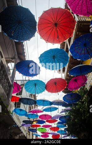 Scene di Getsemani un affascinante quartiere situato al di fuori delle mura di Cartagena la storica città vecchia, Foto Stock