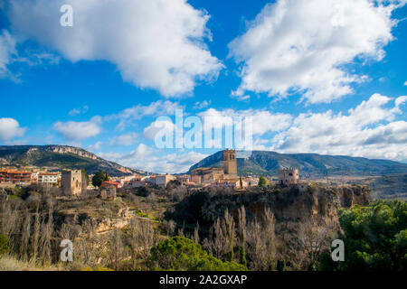 Panoramica. Priego, Provincia Cuenca, Castilla La Mancha, in Spagna. Foto Stock