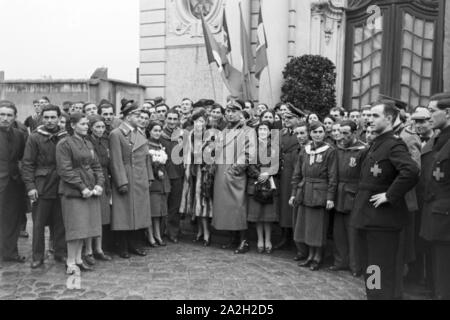 Eine italienische Hochzeit, Deutsches Reich 1930er Jahre. Un italien wedding, Germania 1930s. Foto Stock