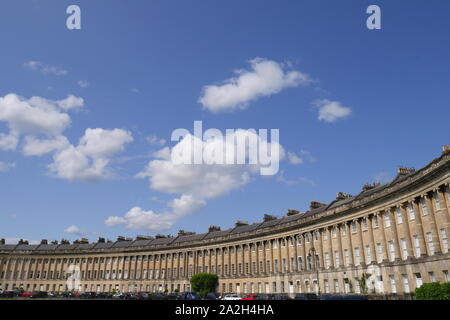 Era georgiana Royal Crescent, Bath, England, Regno Unito Foto Stock