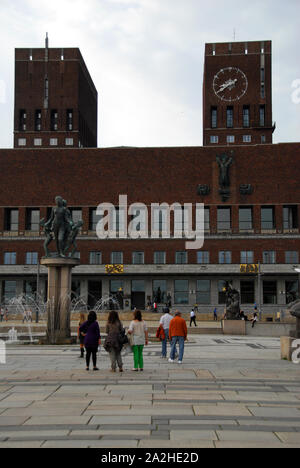 Norvegia, Municipio di Oslo - Oslo rådhus Foto Stock