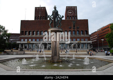 Norvegia, Municipio di Oslo - Oslo rådhus Foto Stock