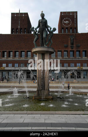 Norvegia, Municipio di Oslo - Oslo rådhus Foto Stock