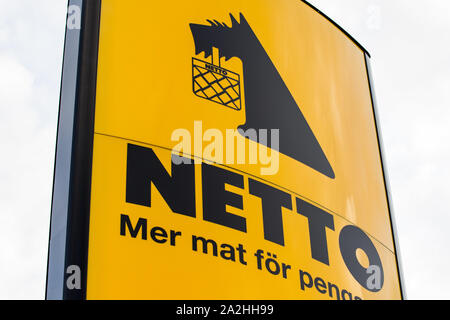 Gothenburg, Svezia. 28 Sep, 2019. Sconto danese supermercato logo Netto visto a Göteborg. Credito: Karol Serewis SOPA/images/ZUMA filo/Alamy Live News Foto Stock