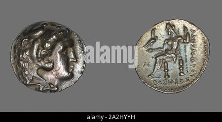 Tetradrachm (moneta) raffigurante Alessandro Magno come Eracle, 336/323 BC, greco, antica Grecia, argento, Diam. 2.8 cm, 16.98 g Foto Stock