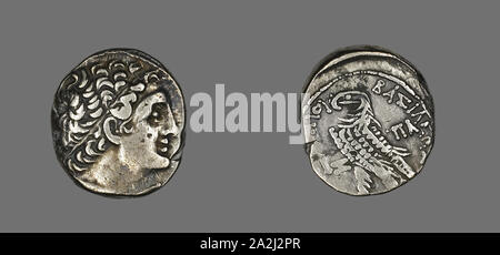 Tetradrachm (moneta) raffigurante il re Tolomeo di Cipro, 65/64 BC, Greco-Egyptian, Cipro, argento, Diam. 2.4 cm, 13,77 g Foto Stock