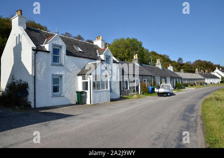 Viste della costa a Craighouse sull'isola scozzese del Giura Foto Stock