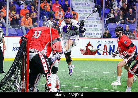 Iroquois cittadini box lacrosse 2019 Foto Stock