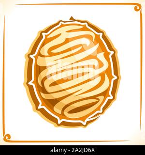 Il logo del vettore per Kiwano, etichetta con un intero cornuto melone per il pacchetto di succo di frutta fresco o esotico dessert, prezzo di etichetta con carattere originale per word kiwano ho Illustrazione Vettoriale