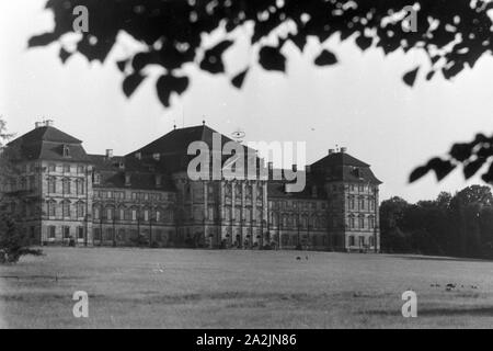 Eine Reise nach Zum Schloss Weißenstein in Pommersfeld, Deutsches Reich 1930er Jahre. Un viaggio a Weissenstein Palace di Pommersfeld, Germania 1930s. Foto Stock