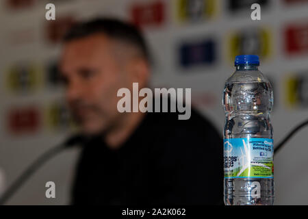 Barry Wales 3/10/19. Ryan vedi figg. *** annuncia la sua squadra gallese per la prossima UEFA EURO 2020 qualificatori contro la Slovacchia e la Croazia. Lewis Mitchell/YCPD/ Foto Stock