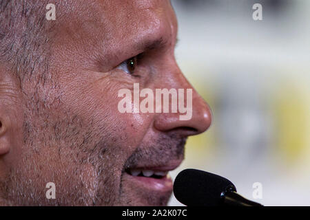 Barry Wales 3/10/19. Ryan vedi figg. *** annuncia la sua squadra gallese per la prossima UEFA EURO 2020 qualificatori contro la Slovacchia e la Croazia. Lewis Mitchell/YCPD/ Foto Stock