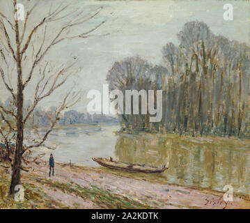 La Loira, 1896, Alfred Sisley, Francese, 1839-1899, Francia, olio su tela, 18 3/16 × 21 3/4 in. (46,3 × 55,3 cm Foto Stock