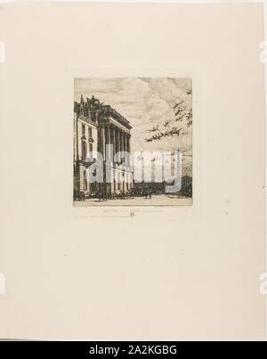 L'Ammiragliato, Paris, 1865, Charles Meryon (Francese, 1821-1868), stampato da Auguste Delâtre (Francese, 1822-1907), pubblicata da Cadart & Luquet, Editeurs (francese del XIX secolo), Francia, incisione su avorio carta vergata, 163 × 135 mm (immagine, inclusi i contrassegni di randagi) 165 × 145 mm (piastra), 368 × 291 mm (foglio Foto Stock