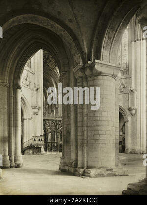 Cattedrale di Ely: Ottagono dal corridoio del nord, c. 1891, Frederick H. Evans, inglese, 1853-1943, Inghilterra, lantern slide, 8,2 × 8,2 cm Foto Stock