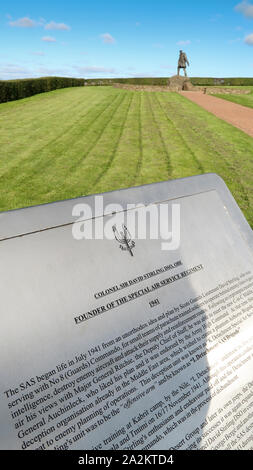 Monumento al tenente colonnello Sir Archibald David Stirling, DSO, OBE Foto Stock