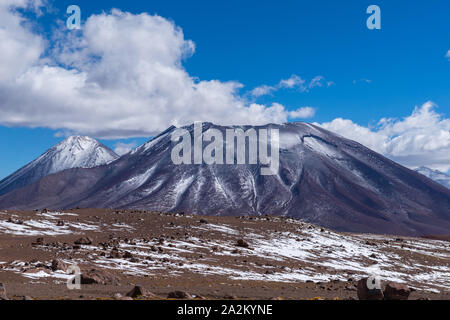 Lungo la strada nazionale da San Pedro de Atacama, Cile, per l'Argentina città di confine della Jama, Repubblica del Cile America Latina Foto Stock