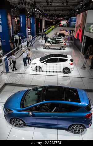 Francoforte, Germania - Sep 13, 2017: Nuova Ford vetture esposte al salone di Francoforte IAA Motor Show. Foto Stock