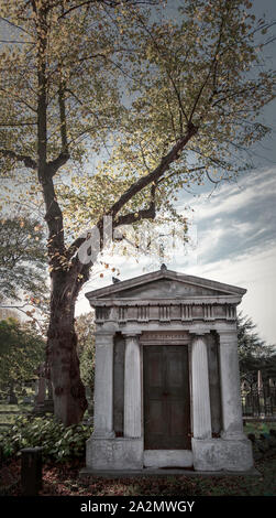 Il suggestivo cimitero Bromptom in Kensington, Londra, Regno Unito, Foto Stock