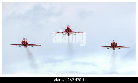 Royal Air Force Team Display frecce rosse BAE Systems Hawk T1 Foto Stock