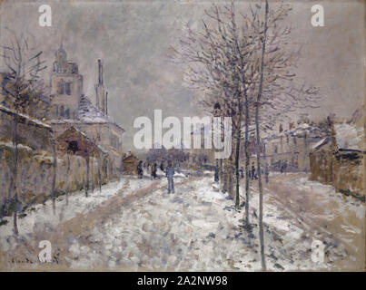 Le Boulevard de Pontoise à Argenteuil, Neige, 1875, olio su tela 60,2 x 81,2 cm, firmato in basso a sinistra: Claude Monet, Claude Monet, Parigi 1840-1926 Giverny Foto Stock