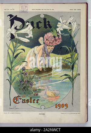 Puck Pasqua 1909 - Psiche / Gordon Grant. Foto Stock