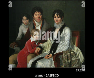 Louis Andre Gabriel Bouchet, Francese, 1759-1842, gruppo familiare, 1812, olio su tela, senza cornice: 40 3/4 × 46 pollici (103,5 × 116,8 cm Foto Stock