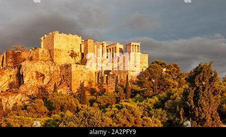 L'Acropoli di Atene al tramonto, Grecia - paesaggio greco Foto Stock