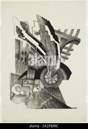 Ida Abelman, americano, 1910 - 2002, appartenenti a Manhattan Island, ca. 1937, litografia stampate con inchiostro nero su carta intessuta, Immagine: 18 × 13 3/4 pollici (45,7 × 34,9 cm Foto Stock