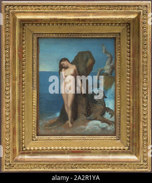 Jean Auguste Dominique Ingres, Francese, 1780-1867, Perseo e Andromeda, ca. 1819, olio su tela, senza cornice: 7 3/4 × 6 3/8 pollici (19,7 × 16,2 cm Foto Stock