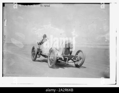 Race Driver auto Bob birmana e il suo Blitzen Benz Foto Stock