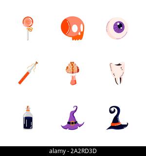 Bundle di halloween icone set Illustrazione Vettoriale