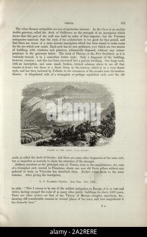 Valle dell'Adige, vicino Bolzen, Alto Adige vicino a Bolzano, firmato: Brugnot, p. 561, Brugnot, Louis (sc.), 1854, Charles Williams, Alpi, Svizzera e nord Italia. Londra: Cassell, 1854 Foto Stock