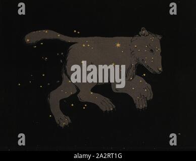 La costellazione dell'Orsa Maggiore, Constellation grande Orso, n. XXIV, p. 64, 1842, Charles F. Blunt: la bellezza del cielo: una visualizzazione grafica dei fenomeni astronomici dell'universo. Un centinaio e quattro scene colorate che illustra una familiarità lezione sull'astronomia. Londra: Inclinazione e boghe, 1842 Foto Stock