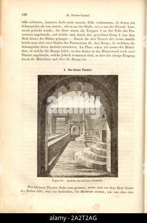 Vista del piccolo teatro, visualizzare Odeion a Pompei, Fig. 107, p. 130, 1856, Johannes Overbeck: Pompei in seinen Gebäuden, Alterthümern und Kunstwerken [...]. Lipsia: Verlag von Wilhelm Engelmann, 1856 Foto Stock