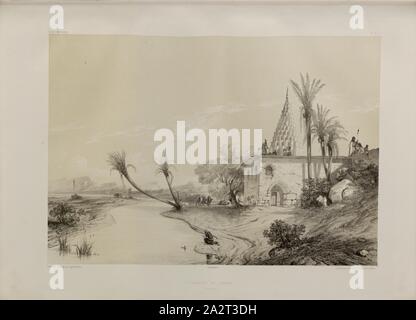 Toumbeau de Daniel (Chouster), Tomba di Daniel a Susa (Iran), firmato: Dessiné & Lithographié par Eugène Flandin; Gide Editeur; Lith. De Thierry frères, Pl. C, Flandin, Eugène (dess. et lith.); Thierry frères (imp.); Gide et Cie. (ed.), 1851, Eugène Flandin; Pascal Xavier Coste: Voyage en Perse pendant Les années 1840 et 1841. Parigi: Gide et Joule Baudry, MDCCCLI Foto Stock