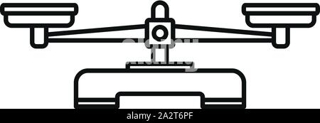 Retrò scale meccaniche icona. Profilo retrò scale meccaniche icona vettoriali per il web design isolato su sfondo bianco Illustrazione Vettoriale