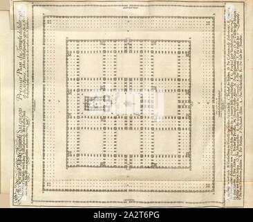 Primo piano di pavimento del tempio Salomonis ..., piano di pavimento del tempio Solomos dal XVIII secolo, TA., I, p. 19, Johann Bernhard Fischer von Erlach: Entwurff einer historischen architettura, in Abbildung unterschiedener berühmten Gebäude, des Alterthums, und fremder Völcker, umb aus den Geschichtbüchern, Gedächtnüsz-Müntzen, Ruinen, und eingeholten wahrhafften Abriszen, vor Augen zu stellen [...]. Erstes Buch. Wien, 1721 Foto Stock