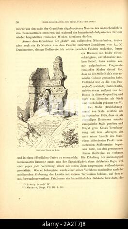 L'alta torre di Kula, i ruderi della antica fortezza romana Castra Martis nella città di Kula (Bulgaria), Fig. 12, p. 58, 1879, F. Kanitz: Donau-Bulgarien und der Balcani: historisch-geographisch-ethnographische Reisestudien aus den Jahren 1860-1879. Lipsia: Verlagsbuchhandlung von Hermann Fries, 1879-1880 Foto Stock