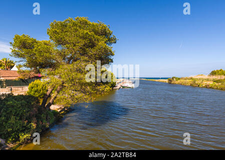 Il canale Suriana vicino a Playa de Muro spiaggia di Alcudia. Isola di Maiorca. Spagna Foto Stock
